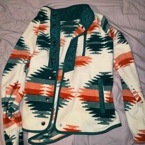 Tribal Print Fleece Jacket